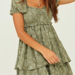 Altar’s State Ellery Floral Mini Dress in size US XL